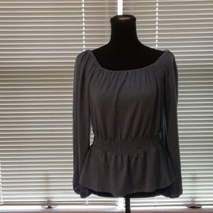 Lauren Conrad super cute blue top with silver stripe accent. Size small.